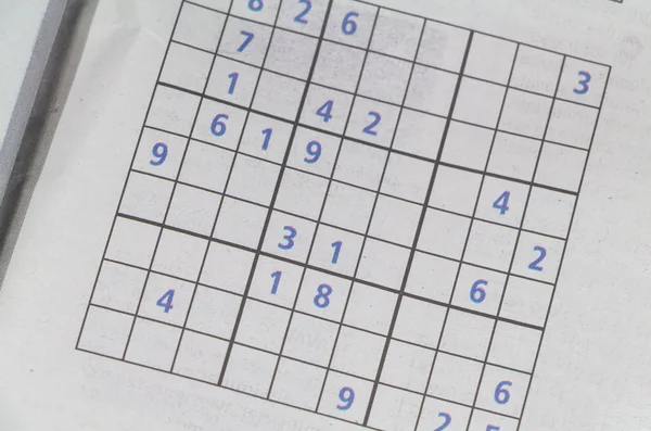 Sudoku hra v novinách — Stock fotografie