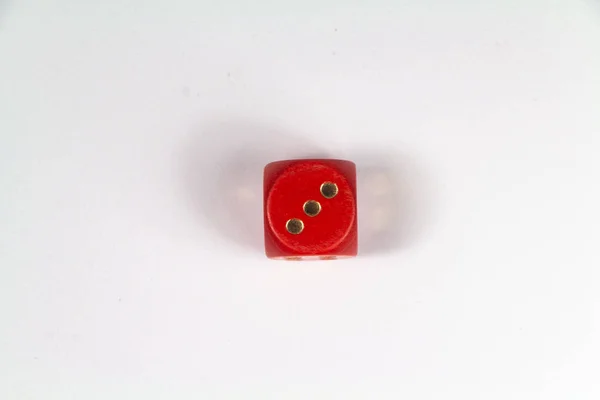 Red dice on white background — Stock Photo, Image