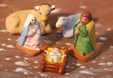 Provence Noel beşik rakamları ile doğum sahnesi