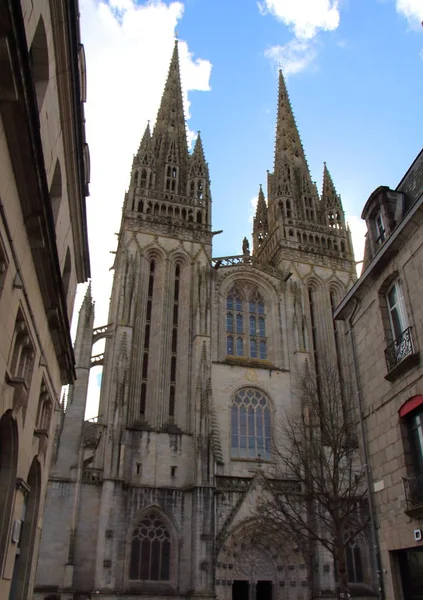 Catedral de Saint Corentin em Quimper — Fotografia de Stock