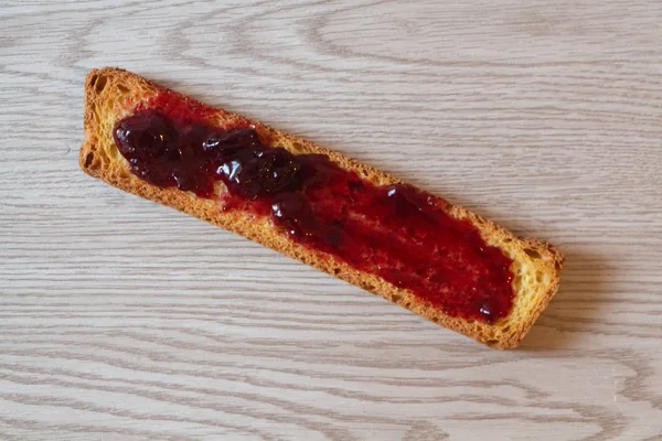 Bread toasted with jam — Stock Photo, Image