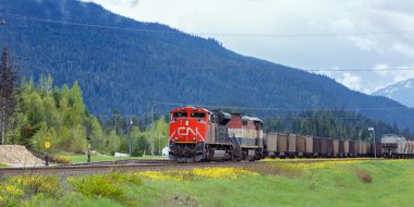 demiryolu hattı üzerinde tren