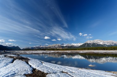 Alt göl KANANASKIS Dağları 