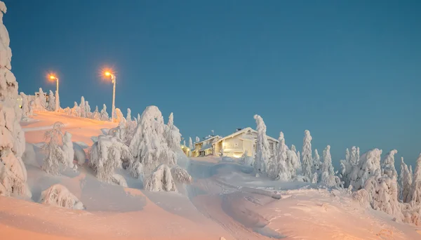 Winterlandschaft in Lappland — Stockfoto