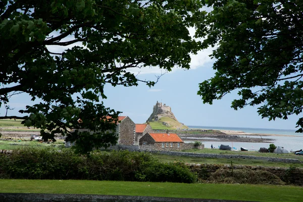 Krásný hrad Lindisfarne — Stock fotografie
