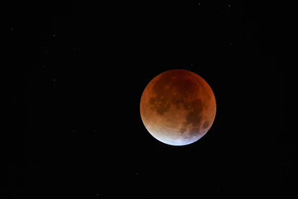 Bloody moon on dark sky — Stock Photo, Image