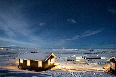 Artic winter landscape clipart