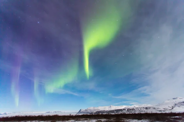 Aurora boreal o las auroras boreales — Foto de Stock