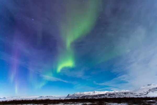Aurora boreale o aurora boreale — Foto Stock