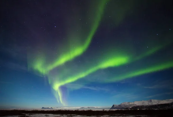 Polarlichter oder Nordlichter — Stockfoto