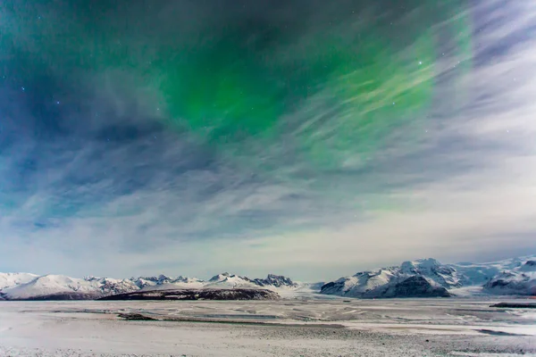 Aurora borealis veya Kuzey ışıkları — Stok fotoğraf