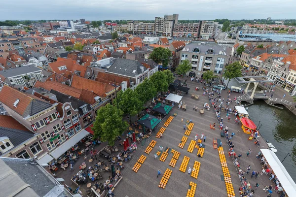 Beroemde Nederlandse kaasmarkt — Stockfoto