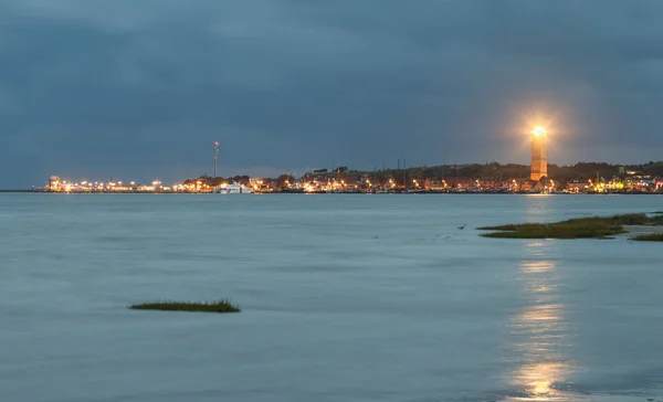 West Terschelling s majákem Brandaris — Stock fotografie