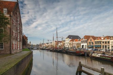 Hollanda 4 Kasım 2017 Zwolle eski kent ile ünlü vurgular ve sokakları Merkezi.