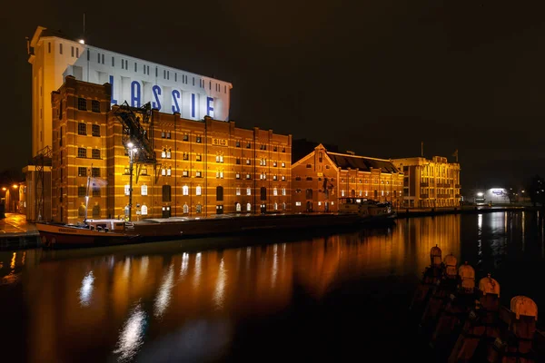 Wormer Nizozemsko Prosinec 2017 Staré Továrny Lassie Řeky Zaan Večerních — Stock fotografie