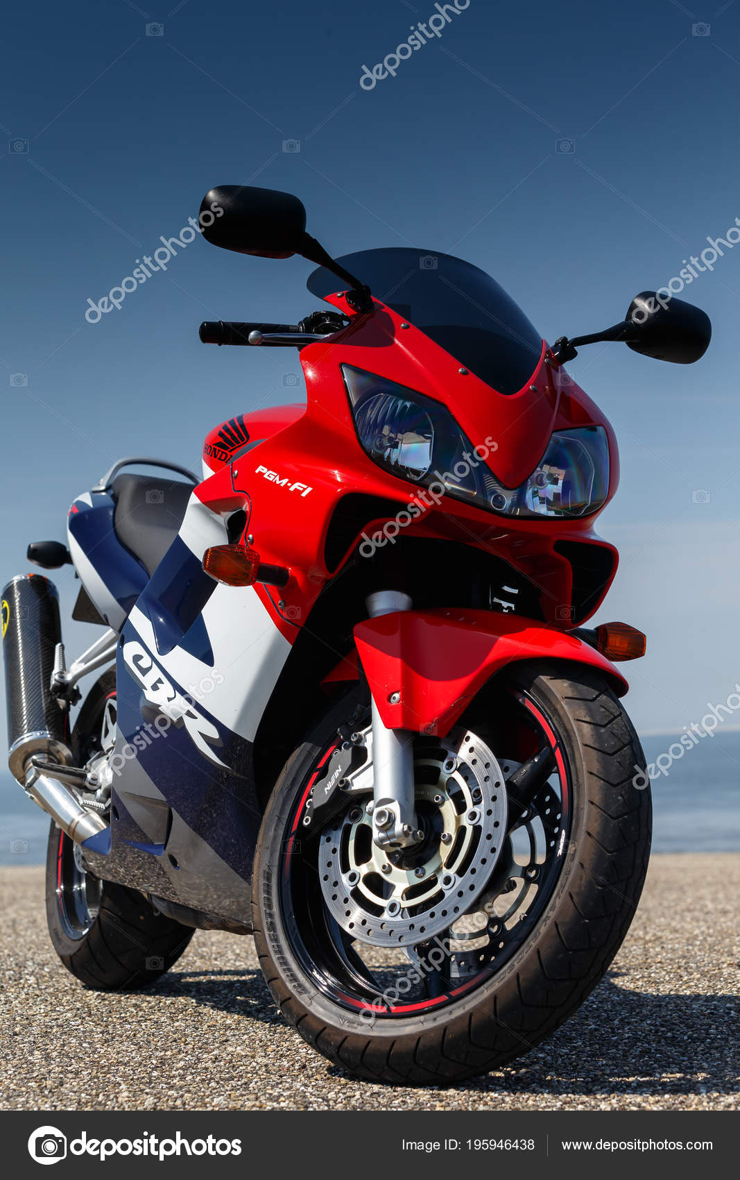 Netherlands May 2018 Honda Cbr 600 Motorbike Red White Blue