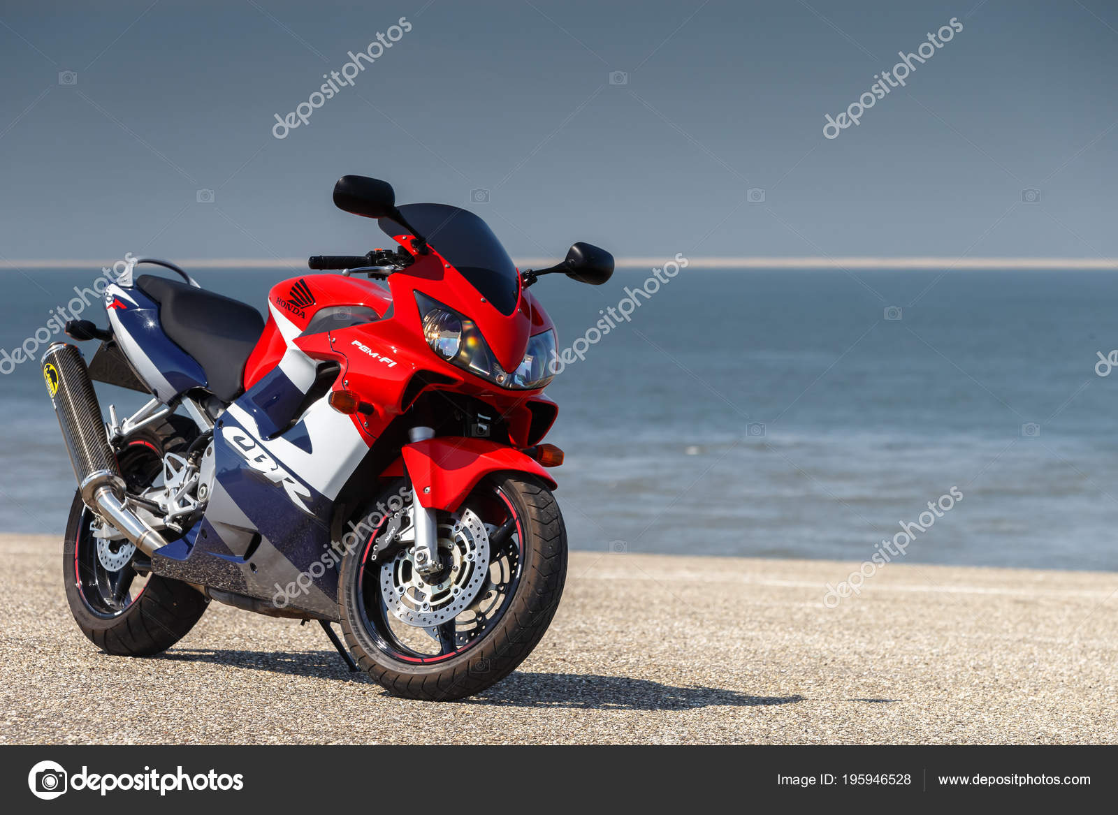 Netherlands May 2018 Honda Cbr 600 Motorbike Red White Blue