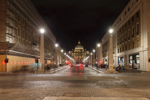 Blick Auf Das Historische Rom Der Nacht — Stockfoto