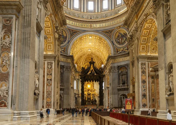 Vatican City Italy June 2018 Interior View Basilica Saint Peter — стокове фото