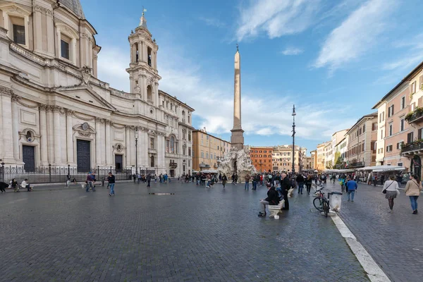 Rome Italie Novembre 2018 Fontana Del Moro Sur Piazza Navona — Photo