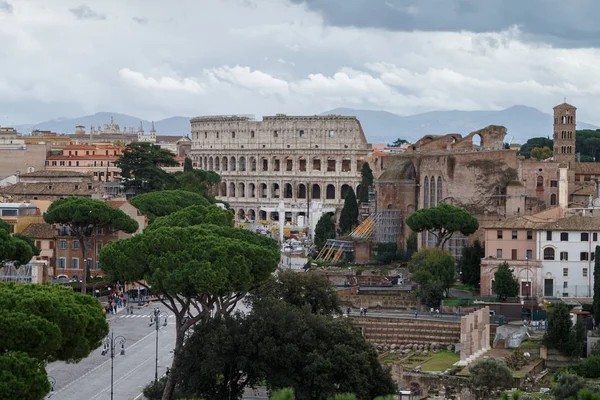 Roma Kota Panorama Dan Yang Paling Penting Wisata Atraksi Italia Stok Foto