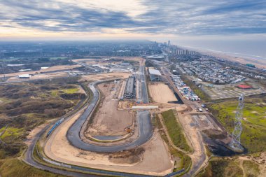 Hollanda, Zandvoort - 19 Aralık 2019: Zandvoort Parkı 'ndaki yeni Formül 1 turunun yenilenmesi