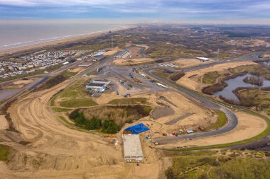 Hollanda, Zandvoort - 19 Aralık 2019: Zandvoort Parkı 'ndaki yeni Formül 1 turunun yenilenmesi