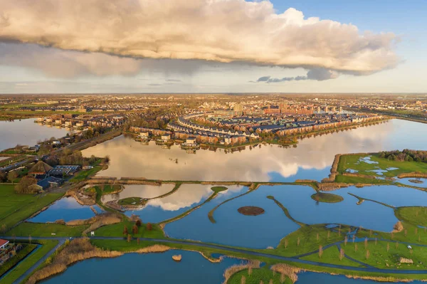 Luchtfoto Uitzicht Stad — Stockfoto