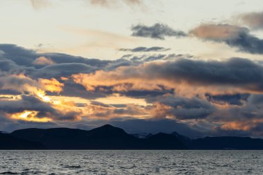 Zadar, Hırvatistan. Günbatımı, doğa manzarası 