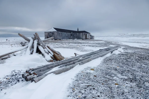 Winterlandschap Met Besneeuwde Bomen — Stockfoto