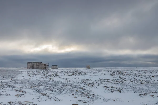 Paisagem Inverno Com Montanhas Cobertas Neve — Fotografia de Stock