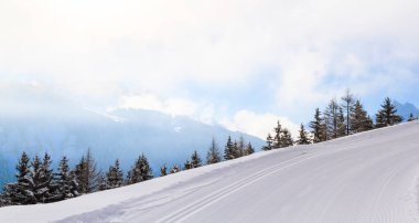 İsviçre kış manzarası