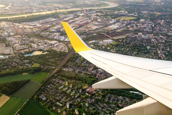 View from airplane window — Stock Photo, Image