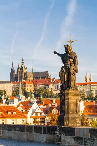 Prag'da tarihi çeyrek Hradschin görünümünü.