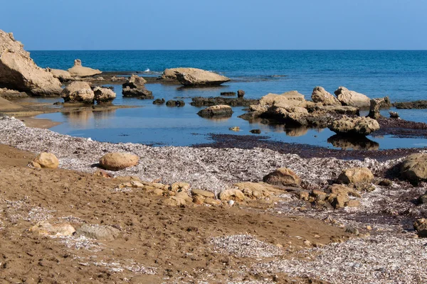 Turtle Beach Alagadi perto de Kyrenia (Girne ). — Fotografia de Stock