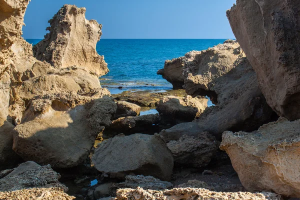 Turtle Beach Alagadi no norte de Chipre . — Fotografia de Stock
