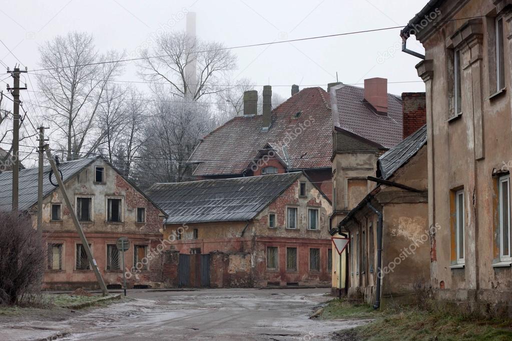 Old german buildings in the Gvardeysk (Tapiau). 