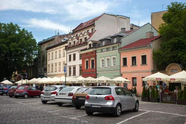 In the centre streets of the Kazimierz Jewish district of Krakow. — Stock Photo, Image