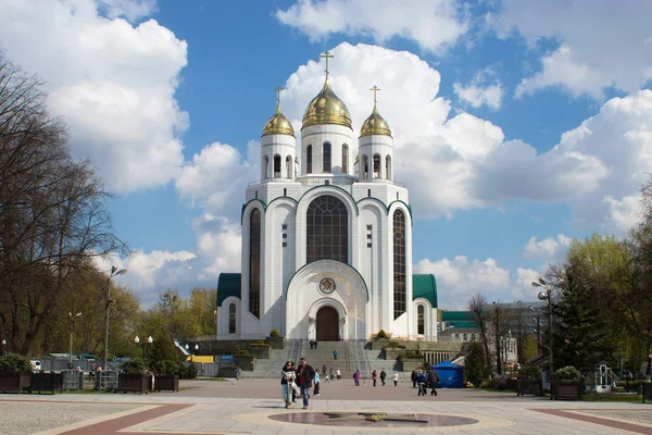Katedrála pravoslavné církve v Vítězného náměstí v centru Kaliningradu. — Stock fotografie
