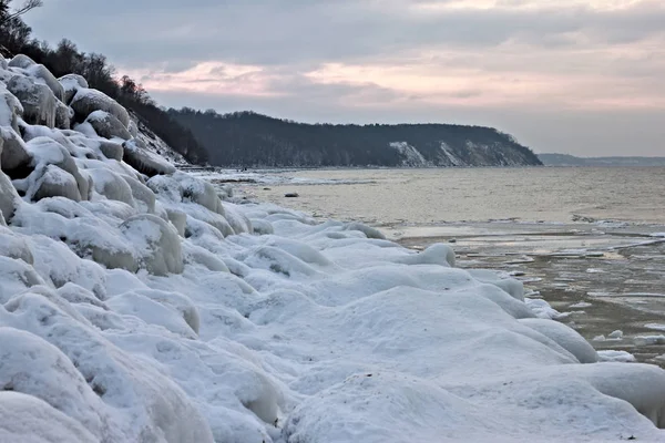 Вид на Балтийское море зимой . — стоковое фото