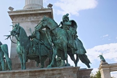 Millennium Anıtı kahramanlar Meydanı Budapeşte, Macaristan. 