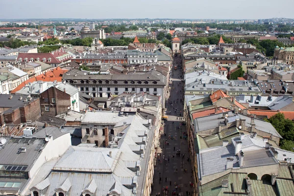 Aerial view of the northwestern part of the Krakow. — Stock Photo, Image