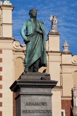 Adam Mickiewicz Anıtı Krakow 'da. 