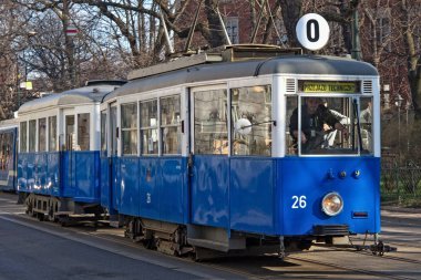 Tarihi tramvay Konstal N Krakow.