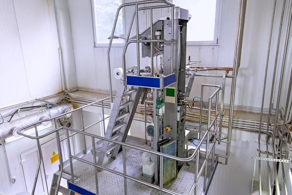 View on the equipment on the milk factory. — Stock Photo, Image