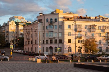 Samara (eski Kuybyshev tarihi kısmında günbatımı). 