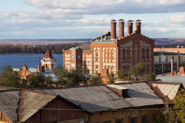 Samara City, Rusya eski Zhigulevsky bira görünümünü. 
