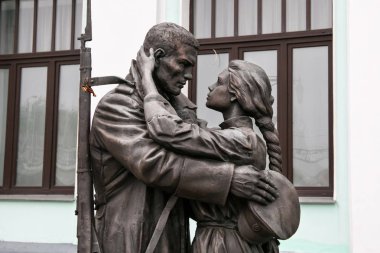 Anıt ünlü Rus vatansever Mart veda Slavianka onuruna