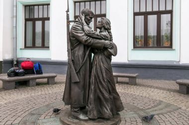 Anıt ünlü Rus vatansever Mart veda Slavianka onuruna