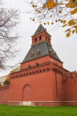 Duyuru kuleye bakış. Moskova Kremlin duvarı Kulesi.